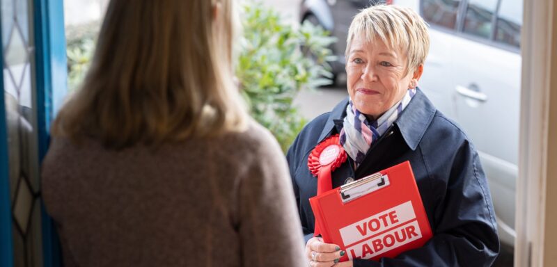 Rachel Taylor MP campaigning in her constituency