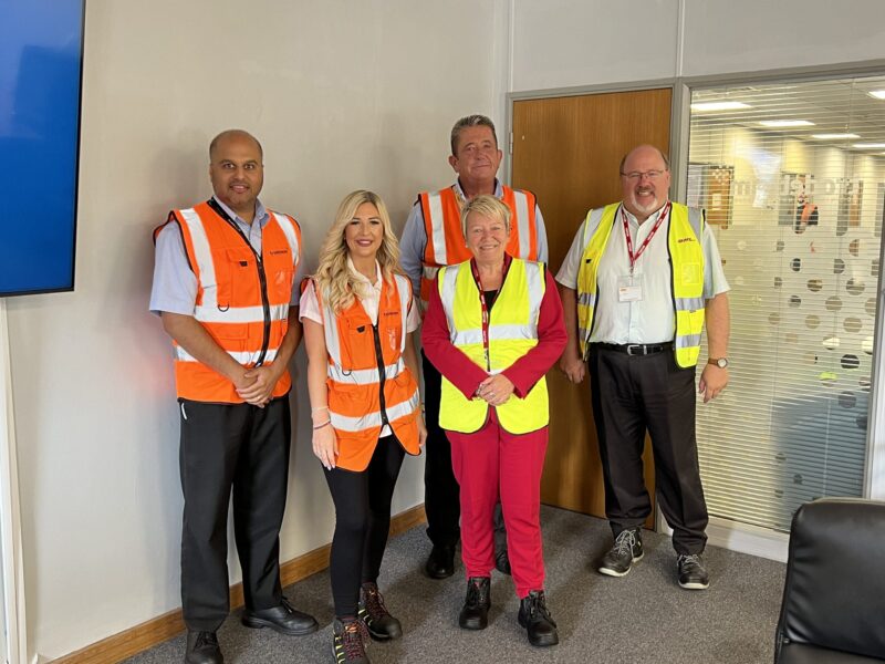 Rachel Taylor MP visits DHL and Trade Team at Hams Hall