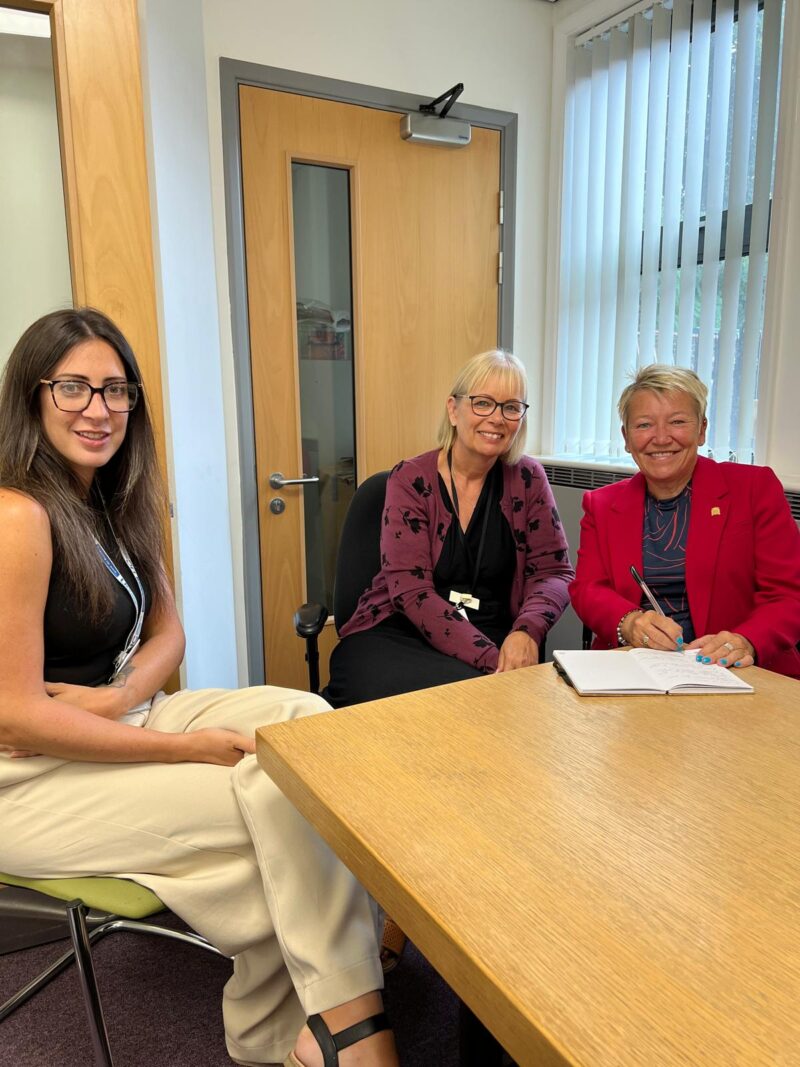 Rachel with the team at Atherstone Job Centre