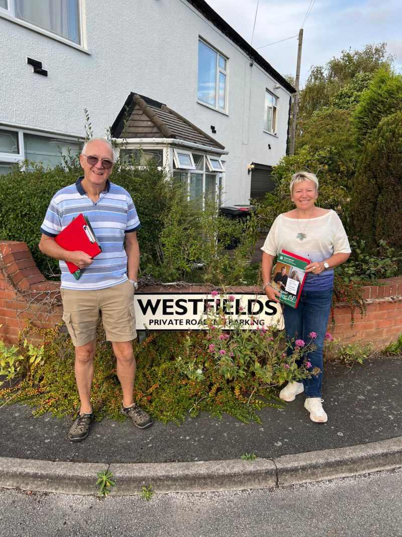 Rachel and Cllr Dave Parsons in Birchmoor