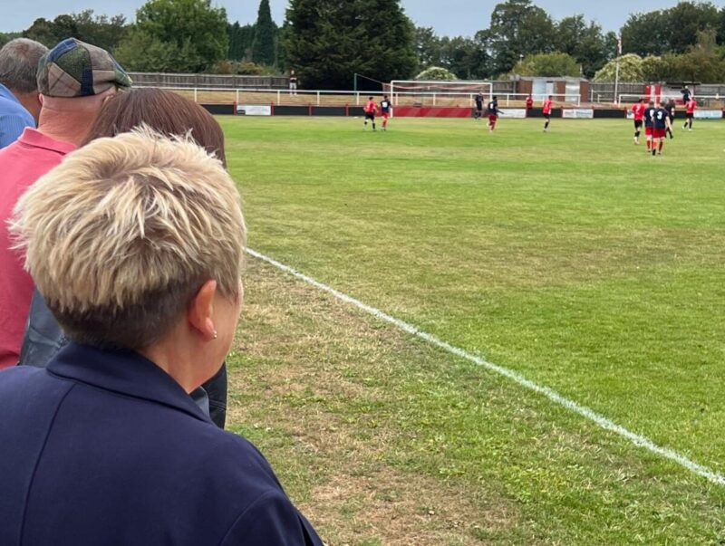 Rachel Taylor MP watching the Adders play at a recent match