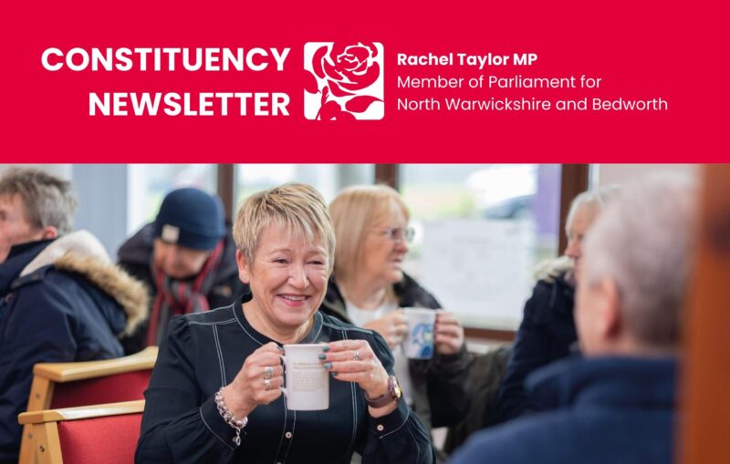 Rachel Taylor MP October newsletter