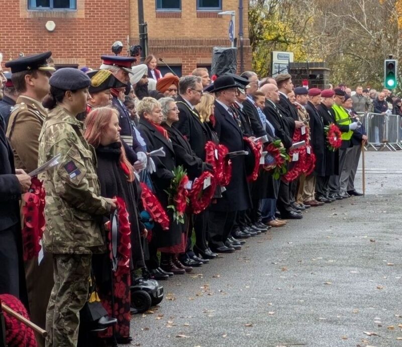 Rachel Taylor MP attends the Bedworth Armistice Day Parade