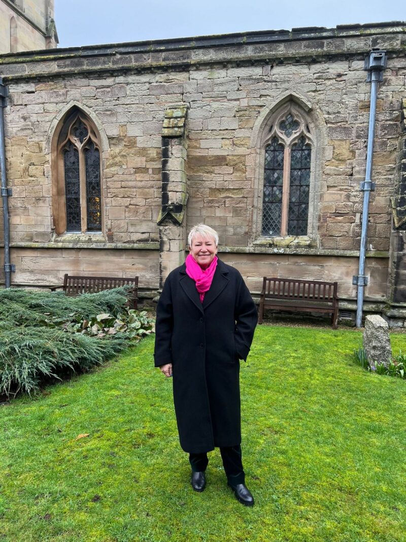 Rachel at All Saints Church Grendon. 