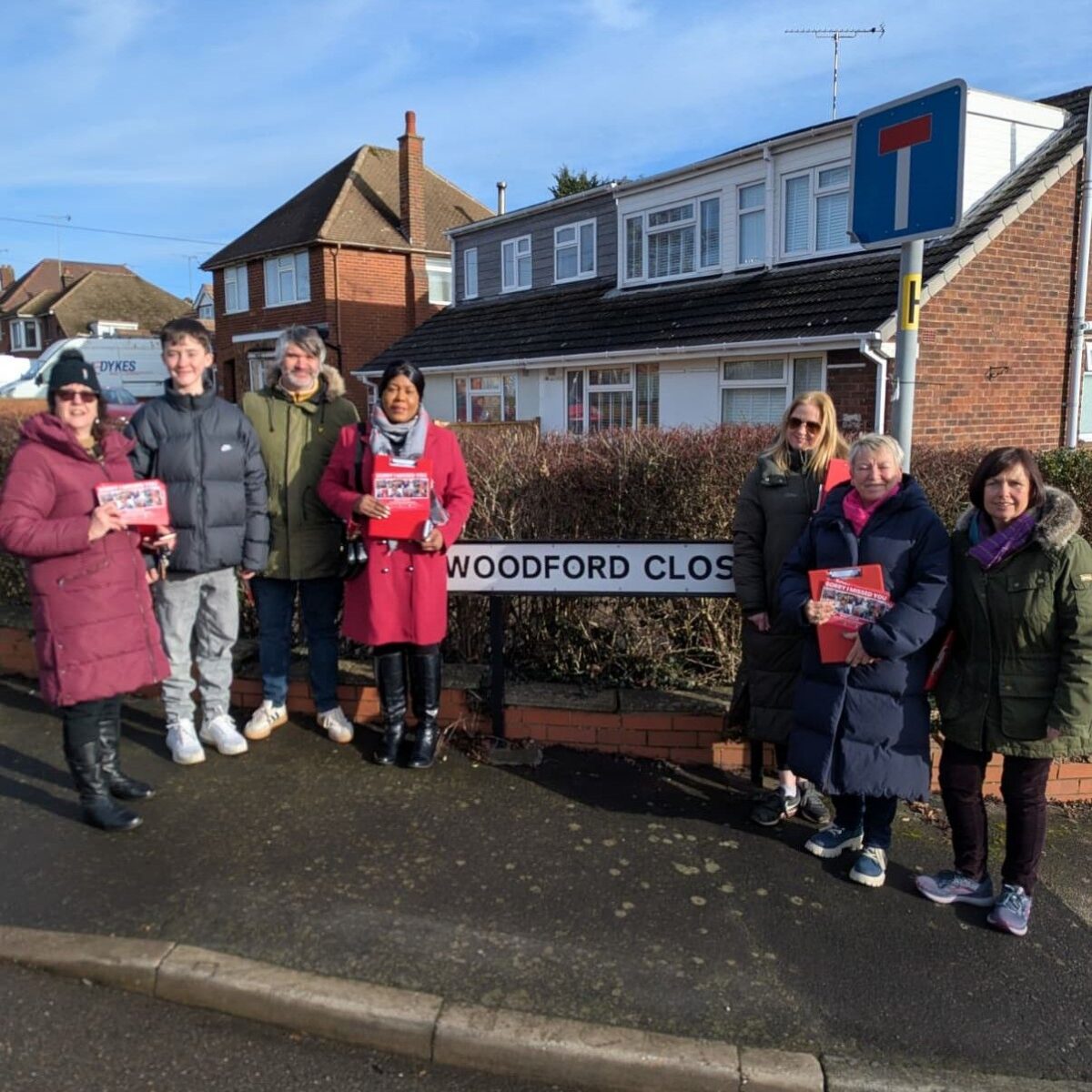 Rachel and her team out in Ash Green speaking to local residents