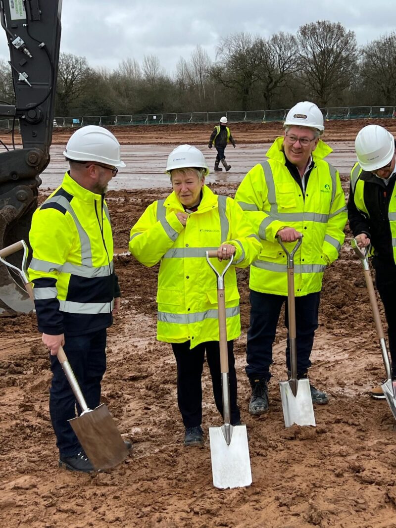 Rachel at the groundbreaking at Prologis Park Coventry