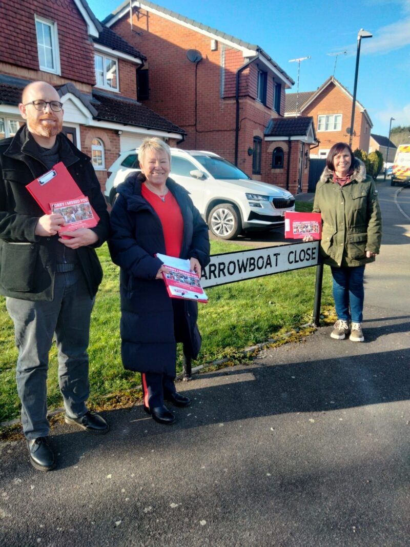 Rachel and Labour members in Hawkesbury Village