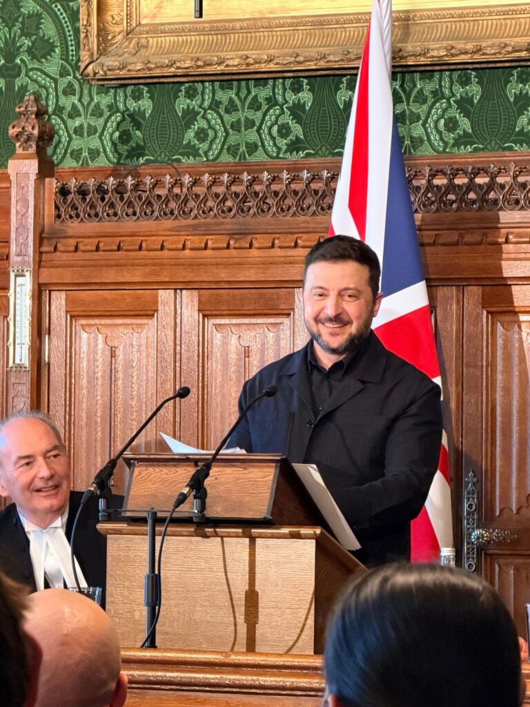 Volodymyr Zelenskyy speaking in Parliament