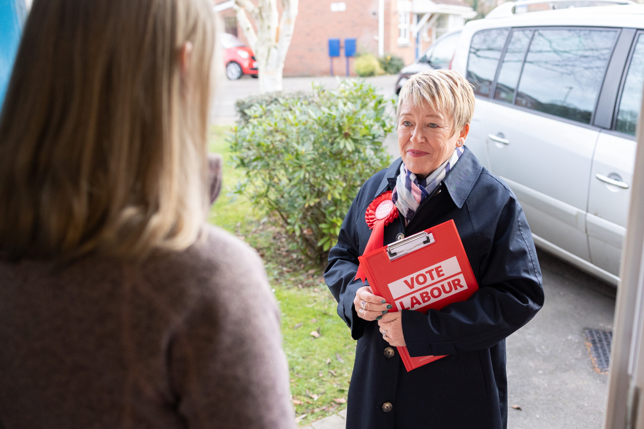 Rachel Taylor visiting constituents in Bedworth