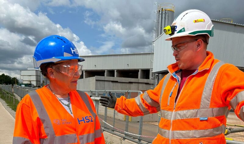 Rachel Taylor MP visiting the HS2 site
