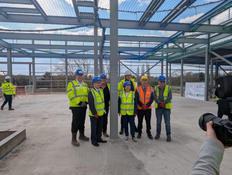 Rachel Taylor MP visiting the site of the Bedworth Physical Activity Hub.