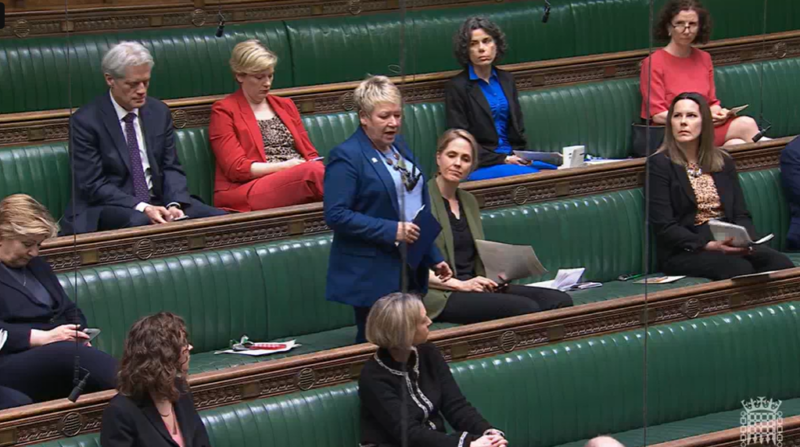 Rachel Taylor MP speaking in parliament