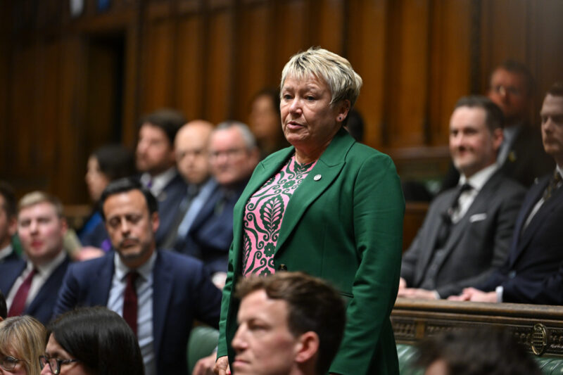Rachel Taylor MP speaking in parliament