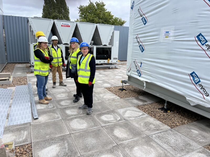 Rachel at the site of the Bedworth Physical Activity Hub