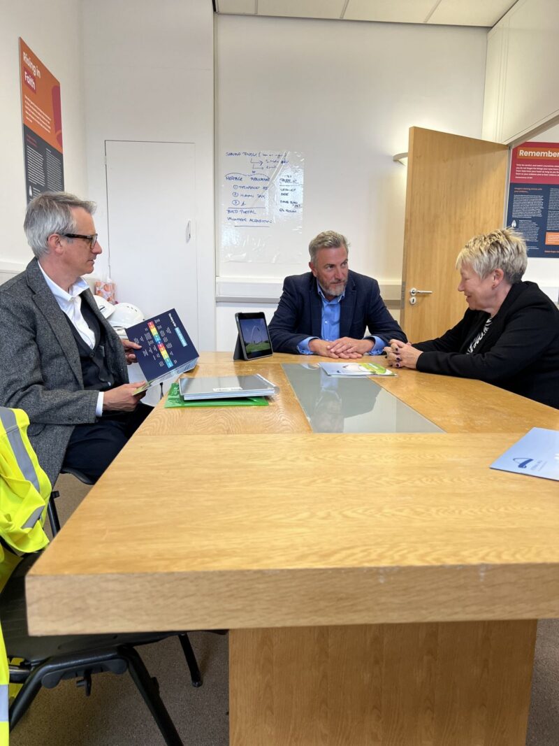 Rachel meeting with Richard from Eternal Wall of Answered Prayer and Lewis from IM Properties