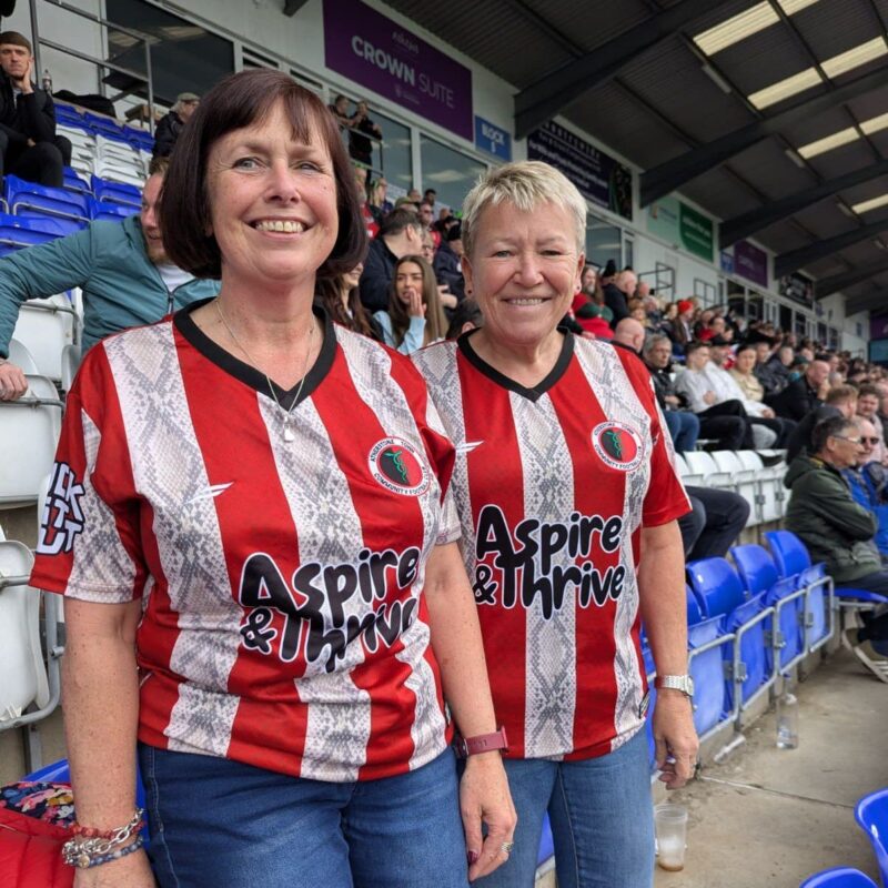 Rachel at the United Counties Southern Premier Play off Final. 