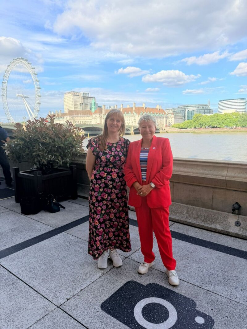Rachel with Steph McCovnille from Advisory Council for Short Lives