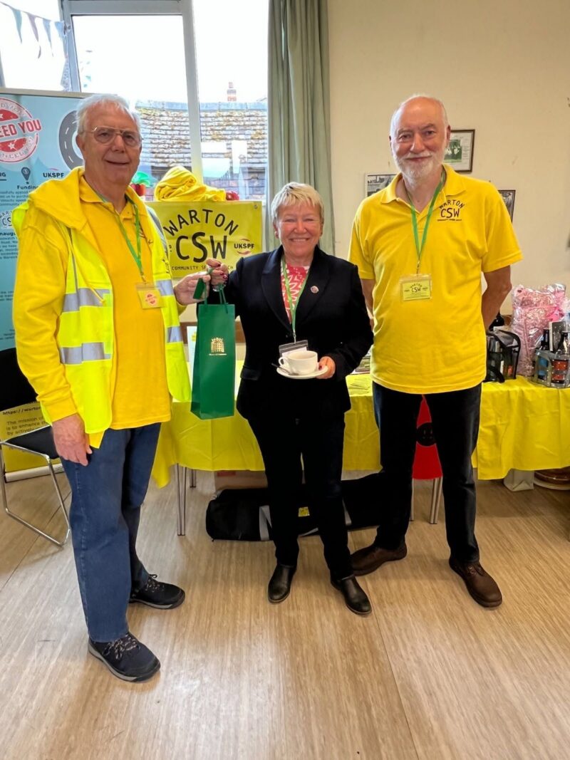 Rachel with Warton Speedwatch at Warton Communi-tea event