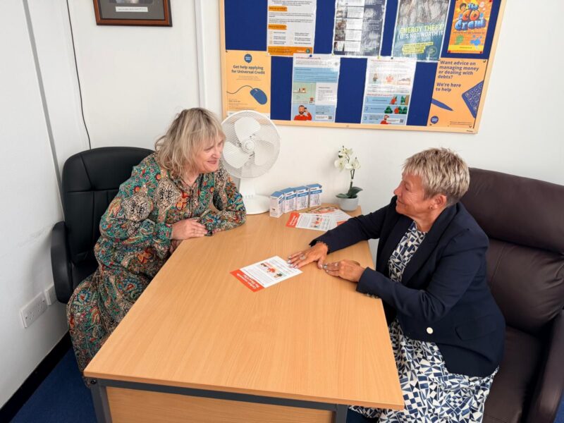 Rachel meeting with Lorraine Verrall  from North Warwickshire Citizens Advice